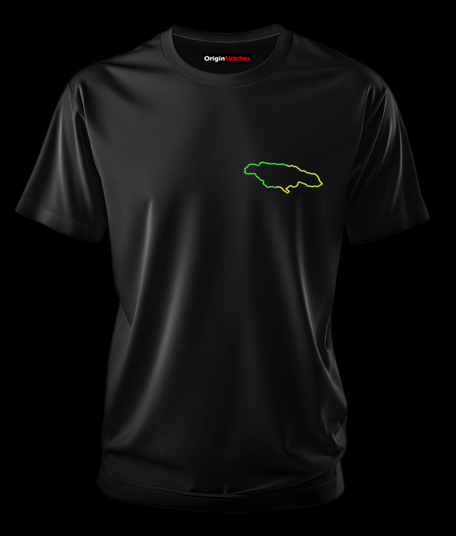 Jamaica outline origin t shirt